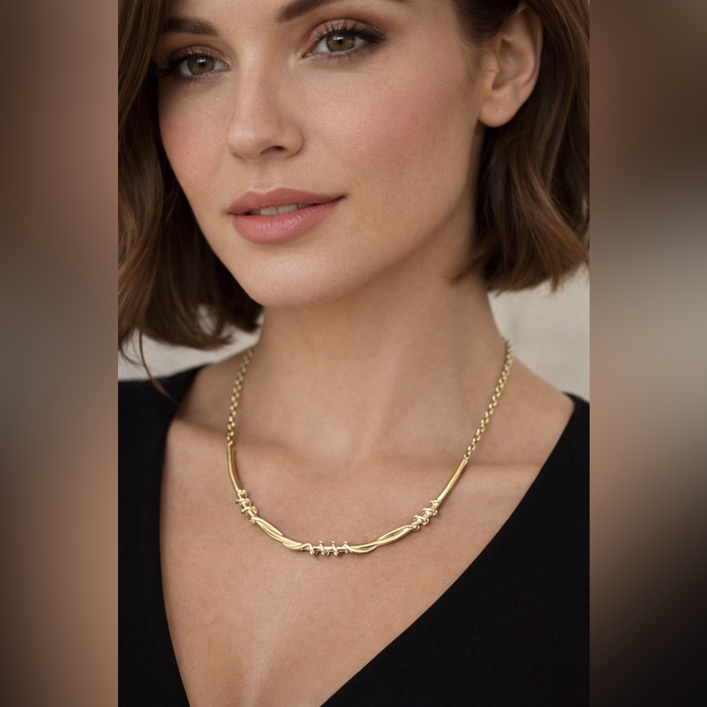 Aqua Twisted Bar Necklace, 6.5